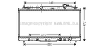 Радиатор охлаждения двигателя LEXUS ES, TOYOTA AURION, AVA COOLING (TO2473)