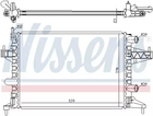 Радиатор охлаждения двигателя OPEL COMBO, OPEL TIGRA, NISSENS (63007)