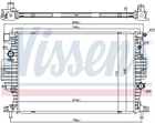 Радиатор охлаждения двигателя FORD GALAXY, NISSENS (620156)