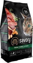Корм для кошек Savory со свежим мясом индейки и уткой