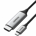 Кабель перехідник UGREEN MM142 USB Type-C для HDMI 4K Ultra HD (4K@60Hz; 1080P@144Hz) Aluminium Black 1m (25155)