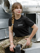 Тактическая футболка женская BEZET Bellona & Нерушимая 10447 L Черная (ROZ6501032348) - изображение 6