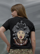 Тактическая футболка женская BEZET Bellona & Нерушимая 10447 M Черная (ROZ6501032349) - изображение 5