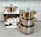 Набор кастрюль (2.0/2.7/3.7/6.1л) из нержавеющей стали Edenberg EB-3734