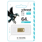 Флеш-накопичувач моноблок Flash Wibrand USB 2.0 Hawk 64Gb WI2.0/HA64M1G Gold