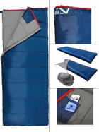 Спальний мішок SportVida SV-CC0067 Left Blue-Grey (5903133419808) - зображення 4