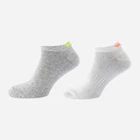 Набор мужских носков коротких хлопковых MovementStandard MS M0203S 42-43 2 пары Белый/Серый меланж (4823121003547)