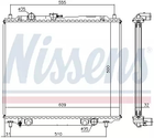 Радіатор охолодження двигуна MITSUBISHI PAJERO, NISSENS (62801)