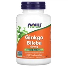 Натуральная добавка Now Foods Ginkgo Biloba 60 мг 60 Капсулы