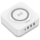 Бездротове зарядне пристрій Ldnio AW004 3хUSB/Type-C QC PD 32W Wireless 15W для смартфонів/навушників Білий