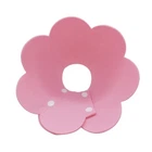 М'який комір-подушка для кішок Lesko DT-1063 Flower Pink XL післяопераційний захисний від вилизування