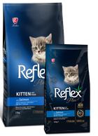 Повноцінний та збалансований сухий корм для кошенят Reflex Plus з лососем
