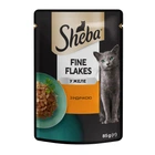 Влажный корм Sheba Fine Flakes с индейкой в желе 85 г