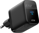 Ładowarka sieciowa Anker PowerPort 313 - 45W PD + PPS USB-C Black (A2643G11)