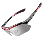 Okulary rowerowe Rockbros 10141 Black-Red (7016802868901) - obraz 1