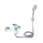 Смеситель для ванны Lidz Latwa 006 c душевым гарнитуром White