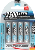 Аккумулятор Ansmann AA 4 X 2500 mAh NiMH 1.2V maxE Premium (4013674354429)