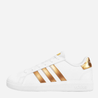 Підліткові кеди для дівчинк adidas Originals Court 2.0 K 38.5 (5.5US) Білий/Золотистий (4066748258307) - зображення 3