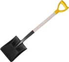 Лопата совковая Mastertool 225х275х1200 мм Молотковая покраска с деревянной ручкой и древком (14-6269)