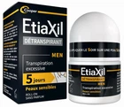 Антиперспірант чоловічий Etiaxil Men Sensitive для чутливої шкіри, 15 мл, для пахв, кульковий