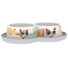 Подвійна миска Moderna Double Trendy Dinner Indy&Louise для котів, 2х350мл