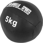 Piłka Gorilla Sports lekarska ze skóry syntetycznej 5 kg Czarna (4260438731785) - obraz 3