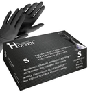 Нітрилові рукавички, розмір S. Hoffen, Чорні - зображення 1