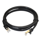Патч-корд L&W ELECTRONICAL 1м, S/FTP, cat.6A, RJ45, медь, черный, PC005-C6A-100BK