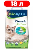 Наполнитель для кошек комкующийся с ароматом весенних трав BioKat's Classic Fresh 18л