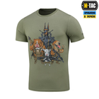 Тактическая M-Tac футболка Rex team Light Olive олива 2XL