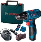 Акумуляторний дриль-шурупокрут Bosch Professional GSR 120-LI + 2 акб GBA12V 2Ah + з/п GAL 1210 CV + набори біт свердел