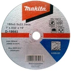Отрезной диск Makita D-18683 (180х22.23х2.5 мм) плоский по металлу (6359)