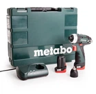 Аккумуляторная дрель-шуруповерт Metabo PowerMaxx BS Basic, 2 аккумуляторных блока Li-Power (10.8 В/2.0 А·ч) (Кейс) 600984500 (5751)
