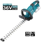 Аккумуляторный кусторез Makita DUH551Z LXT (18В+18В, 550мм) электрические ручные ножницы для живой изгороди (4152)