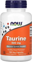 Амінокислота Now Foods Taurine 500 мг 100 вегакапсул