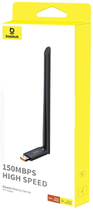 Wi-Fi adapter Baseus FastJoy with antena 150 Mbps Black (B01317600111-00) - obraz 8