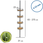 Teleskopowa półka pod prysznic Wenko Dolcedo czarna 4 poziomy (59431) - obraz 2