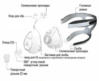 СІПАП Ротоносова маска для неінвазивної вентиляції легенів, СРАР (СіПАП),ШВЛ терапії ZW FA 02B, розмір M - изображение 7