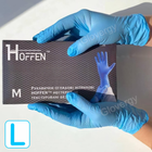 Перчатки нитриловые Hoffen размер L голубые 100 шт - изображение 1