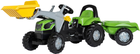 Traktor Rolly Toys rollyKid Deutz-Fahr 5115 G TB z przyczepą i łyżką Zielony (4006485023196) - obraz 1