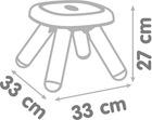 Wysokie krzesełko bez oparcia dla dzieci Smoby Toys Szaro-beżowy (3032168802070) - obraz 3
