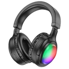 Беспроводные наушники Hoco W48 накладные с LED подсветкой black