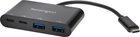 USB Hub Kensington CH1000 4-port USB Type-C Hub Black (K39124EU)