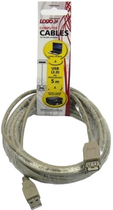 Kabel Logo KU050AC20L 2.0 USB Type-A - USB Type-A M/F 5 m Szary (8590274158528) - obraz 3