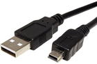 Kabel Logo USB 2.0 USB Type-A - mini USB M/M 2 m Czarny (8590274170650) - obraz 1