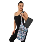 Сумка для йоги через плече Yoga bag KINDFOLK (розмір 33х84см, поліестер, бавовна, рожевий-блакитний) (FI-8364-2)