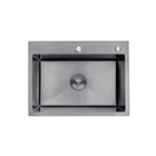 Кухонна мийка Kroner KRP Schwarze — 5843HM PVD (3.0/1.0 мм)