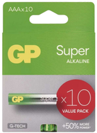 Baterie alkaliczne GP AAA LR03 Super 10 szt (4891199224089) - obraz 1