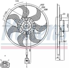 Вентилятор охолодження двигуна VW TRANSPORTER T5 (7H, 7E) (03-), NISSENS (85805)