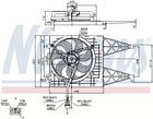 Вентилятор охолодження двигуна SEAT LEON, VW BORA, NISSENS (85249)